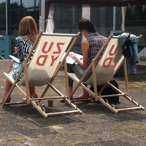 strandstoel met logo