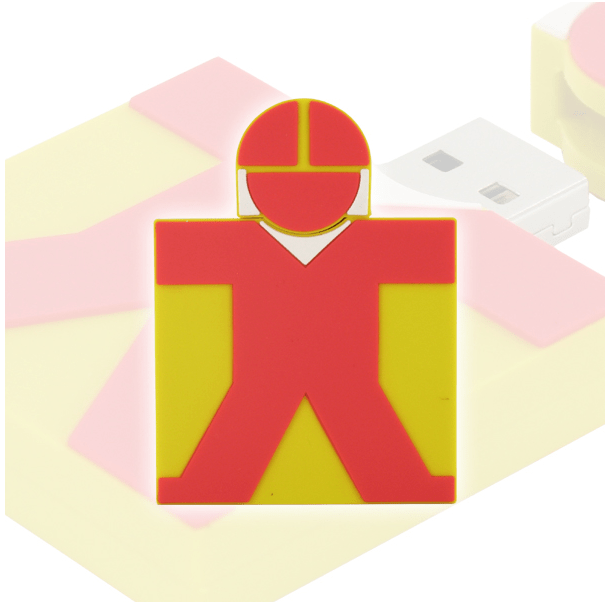 Poppetje, usb, memorystick, 2D