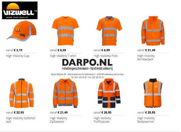 Vizwell reflecterende werkkleding